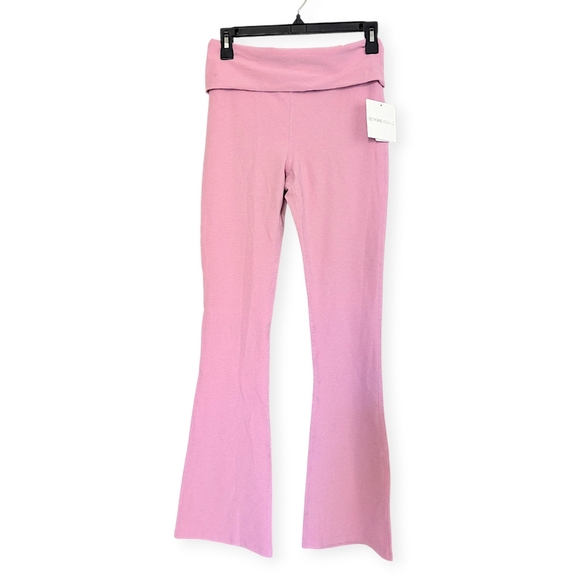 Beyond Yoga Spacedye Foldover Bootcut Pant in baby pink haze heather W's M NWT - Picture 7 of 12